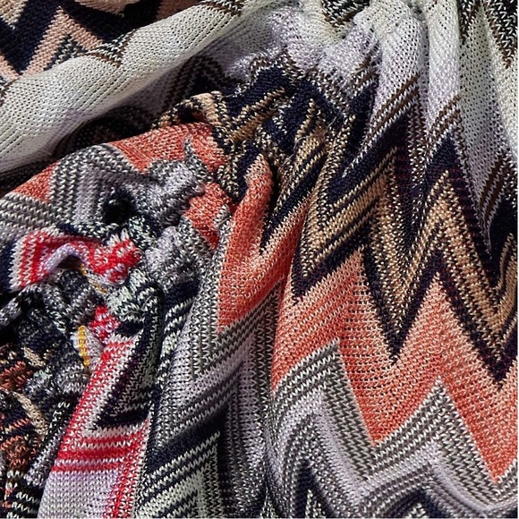 New Missoni Knit Long Sleeve Top Sweater Chevron Zigzag Crochet Soft Stretchy 40 - Picture 9 of 9